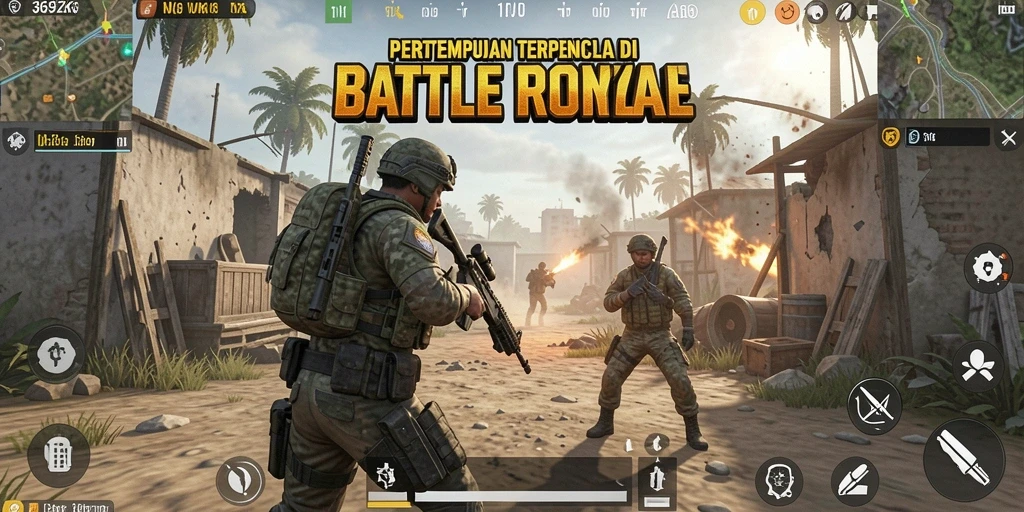 Tampilan gameplay mendebarkan di 369ZK saat bertempur di arena Battle Royale.