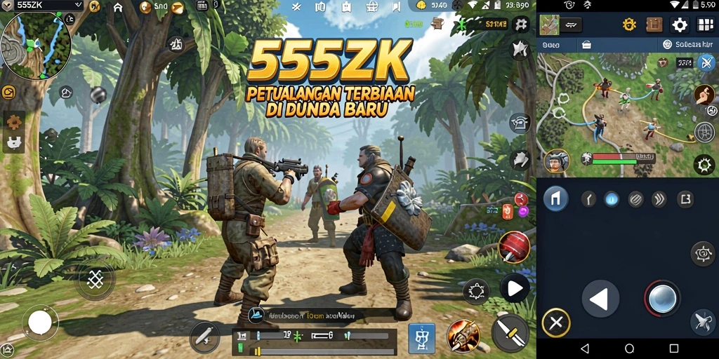 Tangkapan layar utama dari gameplay 555ZK yang memukau.