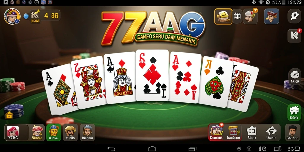 Tampilan gameplay interaktif dari 77AG yang penuh strategi.