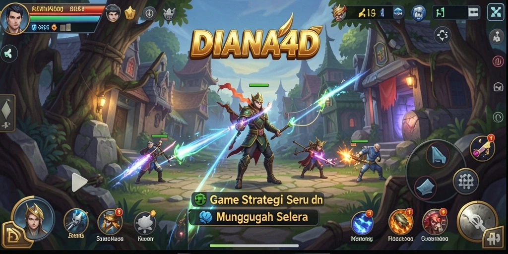 Tampilan gameplay seru dan strategis dalam DIANA4D.