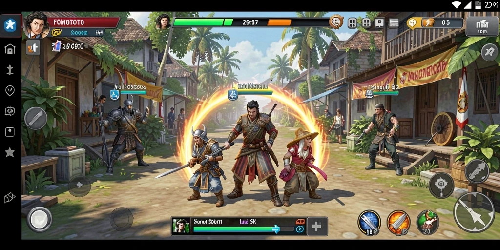 Screenshot gameplay FOMOTOTO menampilkan strategi dan aksi mendebarkan.