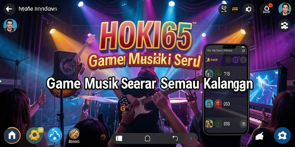 Tampilan screenshot gameplay HOKI65 yang menampilkan interaksi musik yang seru.