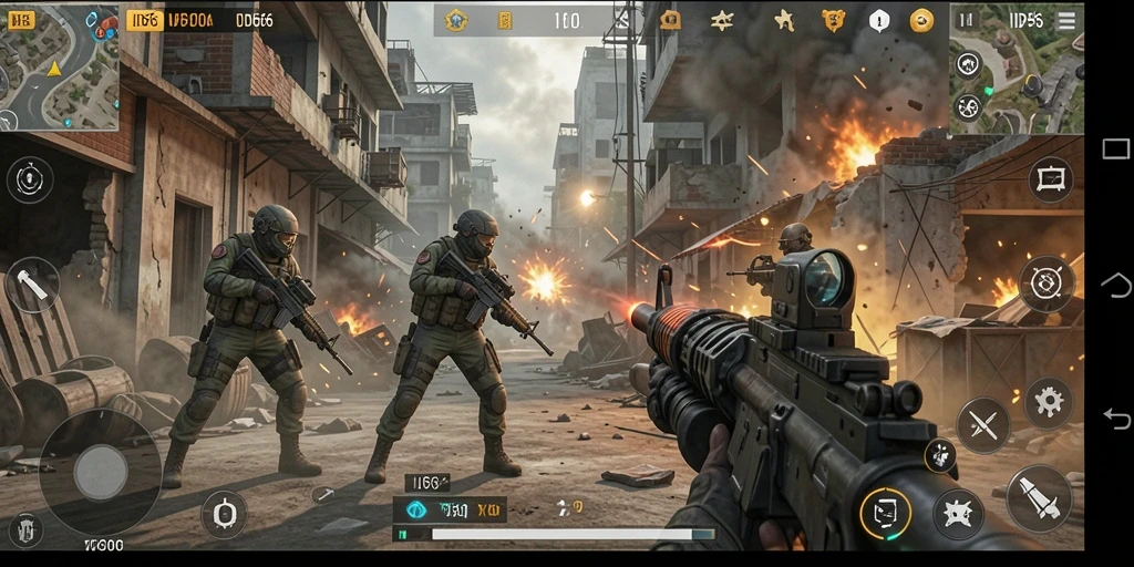 Gameplay seru ID66 menampilkan aksi pertarungan TPS yang intens.