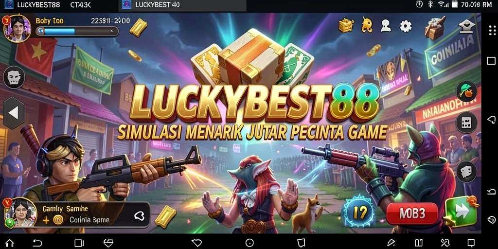 Tampilan gameplay LUCKYBEST88 yang menarik dan interaktif.