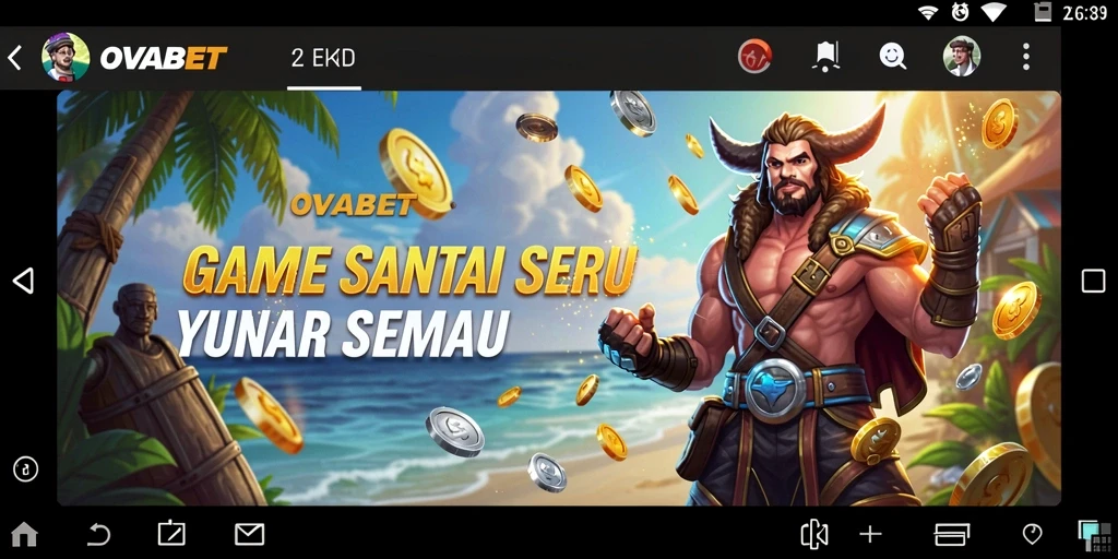 Tangkapan layar OVABET menampilkan gameplay seru dan interaktif.