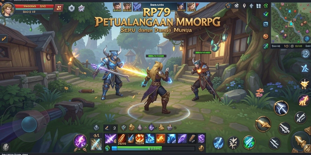 Screenshot utama RP79 menampilkan aksi seru gameplay MMORPG.