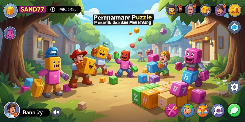 Gameplay SAND77 yang menantang dan seru dalam permainan Puzzle.