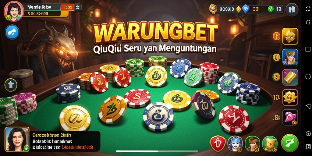 Tampilan gameplay seru QiuQiu di WARUNGBET.
