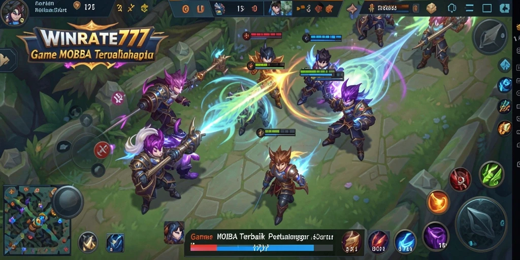 Tampilan menarik dari gameplay MOBA di WINRATE777.