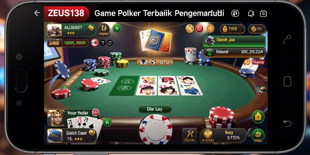 Tampilan gameplay seru dalam permainan Poker di ZEUS138.