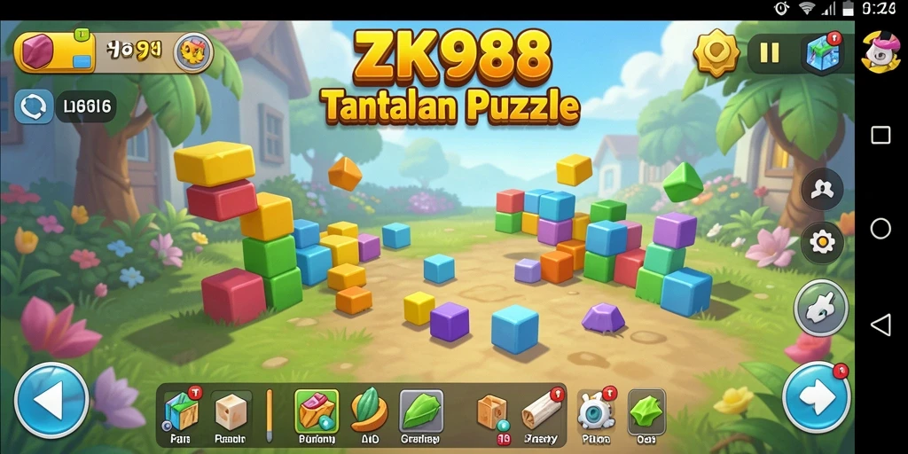 Screenshot gameplay ZK988 menampilkan teka-teki yang menarik dan menantang.