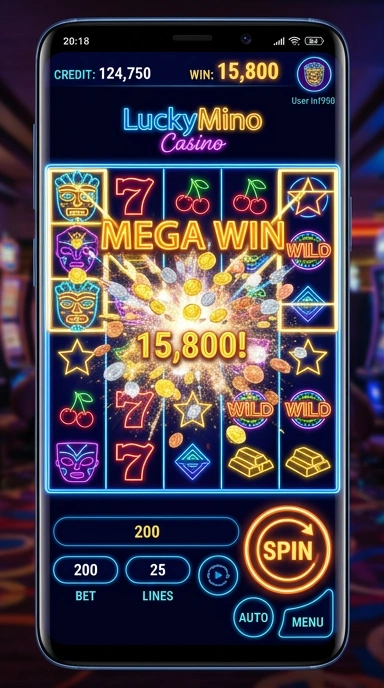 Tampilan antarmuka luckymino yang ramah pengguna.